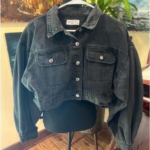 Swank A Posh crop top jean jacket size medium in GUC